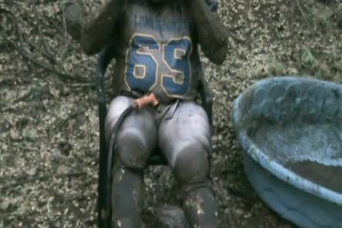 Getting moist & Muddy In My Football Uniform