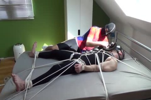 Two boys Having pleasure In Lycra With Breathcontrol And Magic Wand