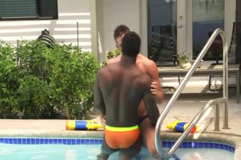 spunk Buff guy Poolside