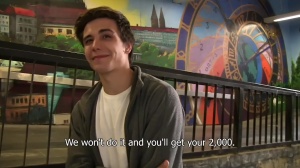 CzechHunter: Flashing indoor next to young slim Czech dude gay