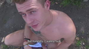 CzechHunter - Handjob in public accompanied by muscled gay