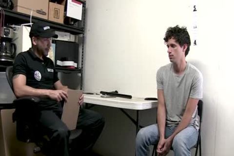 Security Guard Sticks A Billy Club In A Perps naughty chocolate hole