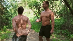 Sean Cody: Athletic Lane with inked Josh doggy sex outdoors