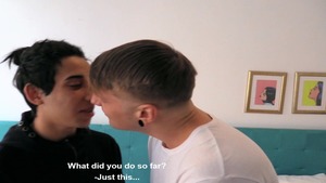 CzechHunter - Very slim Hunter bareback threesome handjob