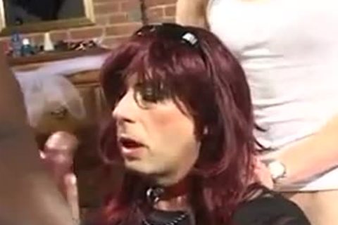 dilettante Roleplay t-girl acquires fucked By Two Plumbers