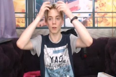 skinny legal age teenager Playing With large bald penis And Balls - Buttplug