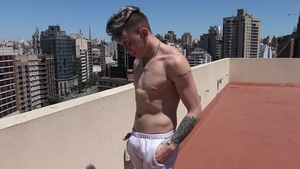 Latin Leche - Latin Frederico Del Rey in panties cumshot