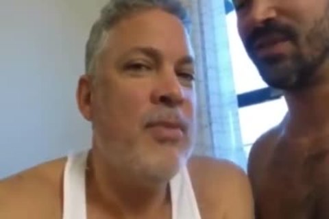 Muscle Bear Barebacking pounded By Two large shlong