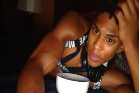 filthy black Is caressed In Live