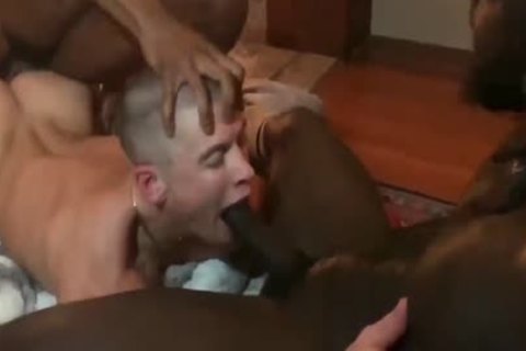 Smoking juicy bare Interracial group pound