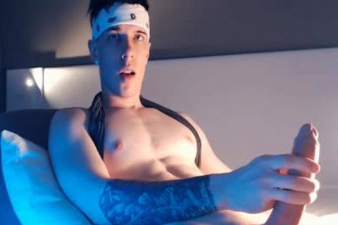 filthy twink With dildo In His butthole wanking And ejaculates In Live