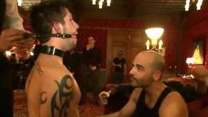 American twink gangbang at the party