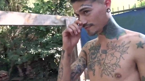 Latin lad With Tattoos Rammed On cam For cash