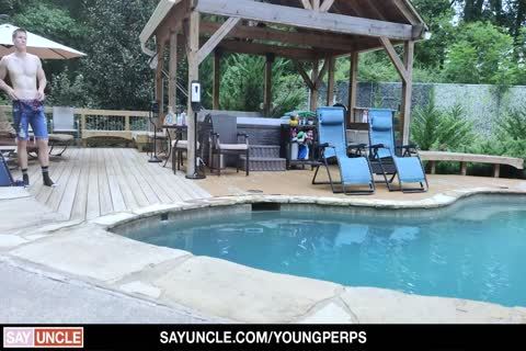 gorgeous man nailed By The Guard For Skinny Dipping