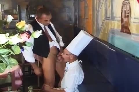 Chef nails Daddy Waiter raw