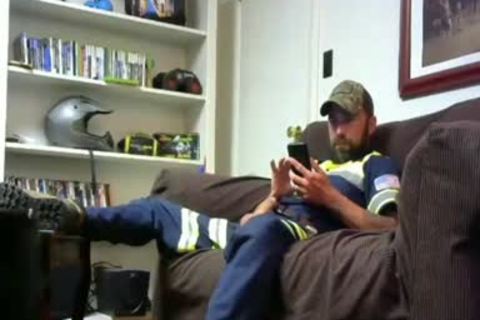 daddy Bearded fellow Masturbating In web camera