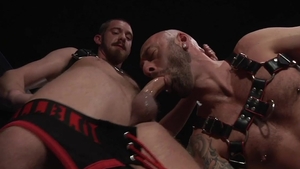 Club Inferno Dungeon - Hairy & muscled Dolan Wolf masturbating