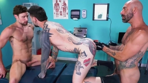 Club Inferno Dungeon: TEDDY BRYCE in uniform group sex