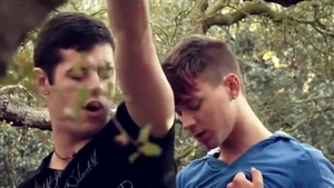 First Time Fucing lad outdoors. cute homosexual Sex