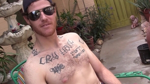 PitsAndPubes: Joshua Martinez jacks off outdoors