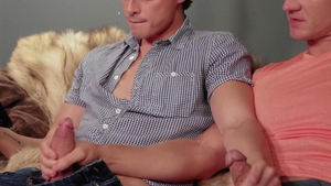 Hunk Stepbro's Flip fuck whilst Watching Porn