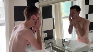 Gay helps with sloppy fucking